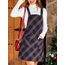 CUPSHE Damen Latzrock Quadratischer Ausschnitt Hosenträger Taschen Cord Latzkleid Overallkleid Freizeitkleider Corduroy Mini Dress
