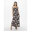 ONLY Damen Onlwinner S/L Maxi Dress Noos Ptm, Black/AOP:Big Larry Flower, 32