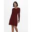 ONLY Damen ONLALMA L/S O-Neck Dress KNT NOOS, Merlot,3XL