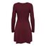 ONLY Damen ONLALMA L/S O-Neck Dress KNT NOOS, Merlot,XXS
