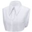 LoudSung Fake Collar Abnehmbare halbe Hemdbluse Falscher Kragen Großer spitzer Baumwollkragen Elegant für Frauen Mädchen