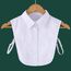 Juland Frauen Kragen Damen Abnehmbare Hälfte Shirt Bluse Damenhalb Fake Hemd Blusenkragen Cotton Fake Kragen Punkt – Weiß