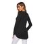 Lalala Büro Kleidung Damen Business Bluse V-Ausschnitt Knopfleiste Shirt Locker Tops Frühling (A_schwarz,XL)