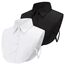 PHOGARY 2 Stücke Frauen Kragen Krageneinsatz Damen, Fake Collar Detachable Collar Abnehmbare Hälfte Shirt Bluse Blusenkragen Einsatz für Damen, Weiß+Schwarz, Eine Größe Passt Am Meisten