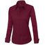 J.VER Hemd Damen Leichte Klassische Bluse Comfort Fit Baumwolle Stretch Blouse Langarm für Party Social Club Frauen,Burgunderrot,L
