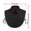 PHOGARY 2 Stücke Frauen Kragen Krageneinsatz Damen, Fake Collar Detachable Collar Abnehmbare Hälfte Shirt Bluse Blusenkragen Einsatz für Damen, Weiß+Schwarz, Eine Größe Passt Am Meisten