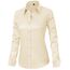 J.VER Hemd Damen Leichte Klassische Bluse Comfort Fit Baumwolle Stretch Blouse Langarm für Party Social Club Frauen,Beige,M