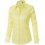 J.VER Hemd Damen Leichte Klassische Bluse Comfort Fit Baumwolle Stretch Blouse Langarm für Party Social Club Frauen,Gelb,L