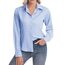J.VER Hemd Damen Leichte Klassische Bluse Comfort Fit Baumwolle Stretch Blouse Langarm für Party Social Club Frauen,Himmelblau,S