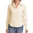 J.VER Hemd Damen Leichte Klassische Bluse Comfort Fit Baumwolle Stretch Blouse Langarm für Party Social Club Frauen,Beige,M