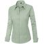 J.VER Bluse Damen Basic Langarm Stretch Hemdbluse Damen Bluse Leicht Tailliert mit Stretch Elegant Formelle Kragen Tops,Grün,L
