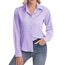 J.VER Blusen Regular Fit Klassische Bügelleicht Hemdbluse Langarm Damen Lässig Stretch für Hochzeitsgäste Service und College,Lila,S