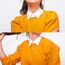 PHOGARY 2 Stücke Frauen Kragen Krageneinsatz Damen, Fake Collar Detachable Collar Abnehmbare Hälfte Shirt Bluse Blusenkragen Einsatz für Damen, Weiß+Schwarz, Eine Größe Passt Am Meisten