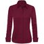 J.VER Hemd Damen Leichte Klassische Bluse Comfort Fit Baumwolle Stretch Blouse Langarm für Party Social Club Frauen,Burgunderrot,L