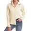 J.VER Hemd Damen Leichte Klassische Bluse Comfort Fit Baumwolle Stretch Blouse Langarm für Party Social Club Frauen,Beige,L