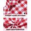 UNibelle Karierte Bluse Damen Trachtenhemd Oktoberfest Karohemd 3/4 Ärmeln V Ausschnitt Trachtenbluse Casual Hemd HolzfäLlerhemd Trachten Oberteile mit Knöpfen Wassermelonenrot-B XXL