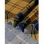 DJT Damen Weiches Gestrick Karierte Bluse Langarm Oberteile Roll Up Ärmel Hemdbluse Shirts Button Down Blusen Top Gelb-Marine M