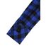DJT Damen Weiches Gestrick Karierte Bluse Langarm 3/4 Roll Up Ärmel Hemdbluse Button-down Blusen Lebendiges Blau XL