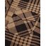 DJT Damen Weiches Gestrick Karierte Bluse Langarm Oberteile Roll Up Ärmel Hemdbluse Shirts Button Down Blusen Top Kaffee-Braun L