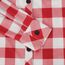 DJT Damen Weiches Gestrick Karierte Bluse Langarm Oberteile Roll Up Ärmel Hemdbluse Shirts Button Down Blusen Top Rot-Weiß XL