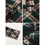 DJT Damen Weiches Gestrick Karierte Bluse Langarm Oberteile Roll Up Ärmel Hemdbluse Shirts Button Down Blusen Top Kaffee-Grün L