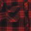 DJT Damen Weiches Gestrick Karierte Bluse Langarm Oberteile Roll Up Ärmel Hemdbluse Shirts Button Down Blusen Top Rot-Schwarz XL
