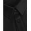 DJT Damen Weiches Gestrick Karierte Bluse Langarm 3/4 Ärmel Roll Up Ärmel Hemdbluse Button-down Solid Schwarz XXL