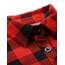 DJT Damen Weiches Gestrick Karierte Bluse Langarm 3/4 Roll Up Ärmel Hemdbluse Button-down Blusen Rot XXL