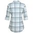DJT Damen Weiches Gestrick Karierte Bluse Langarm Oberteile Roll Up Ärmel Hemdbluse Shirts Button Down Blusen Top Grau-Grün XL