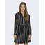 ONLY Damen Onlcory L/S V-Neck Tunic WVN Noos, Black/Stripes:White/Camel Stripes, XXS