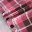 DJT Damen Weiches Gestrick Karierte Bluse Langarm Oberteile Roll Up Ärmel Hemdbluse Shirts Button Down Blusen Top Rosa-Braun XXL