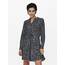 ONLY Damen Onlcory L/S V-Neck Tunic WVN Noos, Black/Aop:maria White Grey Ditsy ,XXS