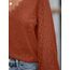 CUPSHE Damen Blusen V-Ausschnitt Spitzen Wellenkante Puffärmel Langarmshirt Lässige Lace Oberteile Tunika Bluse Tops Rot S