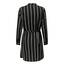 ONLY Damen Onlcory L/S V-Neck Tunic WVN Noos, Black/Stripes:White/Camel Stripes, S