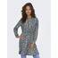 ONLY Damen Onlcory L/S V-Neck Tunic WVN Noos, Black/AOP:Aura Flower, M