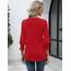 Rapbin Bluse Damen 3/4 arm langerm V-Ausschnitt Tunika Sommer Tops Locker Shirt Elegant Lässig Oberteil 2025 (XL, Rot)