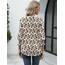 Rapbin Damen Bluse 3/4 arm Langerm V-Ausschnitt Tunika Sommer Tops Slim fit Shirt Elegant Lässig Oberteil 2026 (S, Aprikose Schwarze Blume)