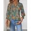 Rapbin Damen Elegant Bluse 3/4 Ärmel Langerm Tunika Sommer Top Lässig Locker Oberteil 2026 (S, Böhmische Farben)