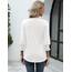Rapbin Damen Mode Elegant Bluse 3/4 Ärmel langerm Tunika Sommer Top V-Ausschnitt Tunika Lässig Locker Oberteil 2025 (XL, Weiß)