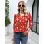 Rapbin Bluse Damen 3/4 arm langerm V-Ausschnitt Tunika Sommer Tops Locker Shirt Elegant Lässig Oberteil 2025