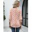 Rapbin Damen Bluse 3/4 arm Langerm V-Ausschnitt Tunika Sommer Tops Slim fit Shirt Elegant Lässig Oberteil 2026 (S, Weiß Rot Blumen)