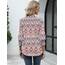 Rapbin Bluse Damen 3/4 arm langerm V-Ausschnitt Tunika Sommer Tops Locker Shirt Elegant Lässig Oberteil 2025 (M, Böhmisches Orange)