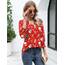 Rapbin Bluse Damen 3/4 arm langerm V-Ausschnitt Tunika Sommer Tops Locker Shirt Elegant Lässig Oberteil 2025