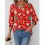 Rapbin Bluse Damen 3/4 arm langerm V-Ausschnitt Tunika Sommer Tops Locker Shirt Elegant Lässig Oberteil 2025