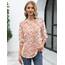 Rapbin Damen Bluse 3/4 arm Langerm V-Ausschnitt Tunika Sommer Tops Slim fit Shirt Elegant Lässig Oberteil 2026 (S, Weiß Rot Blumen)