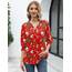 Rapbin Bluse Damen 3/4 arm langerm V-Ausschnitt Tunika Sommer Tops Locker Shirt Elegant Lässig Oberteil 2025