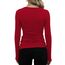 DUOEASE Langarmshirt Damen Basic Longsleeve Elegant Langarm Oberteile Rippshirt Tshirts Tops（Rot,XL