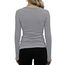 Basic T-Shirt Damen Mit Langen Ärmeln Elegant Rippshirt Pullover Herbst（Grau，XL