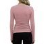 DUOEASE Basic T-Shirt Damen Mit Langen Ärmeln Elegant Rippshirt Pullover Herbst（Rosa，XL