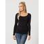 VERO MODA Damen Langarmshirt VMMAXI My LS Soft Long U - Neck NOOS, Gr. 40 (Herstellergröße: L), Schwarz